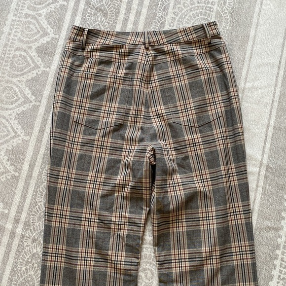 Reformation Franklin Pant in Beige Red Tartan - Picture 12 of 16
